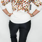Multiples 3/4 Sleeve Cream & Dot Top