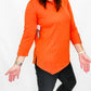 Multiples Orange Pumpkin 3/4 Sleeve Top