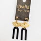 Gold & Black Geometric Earrings