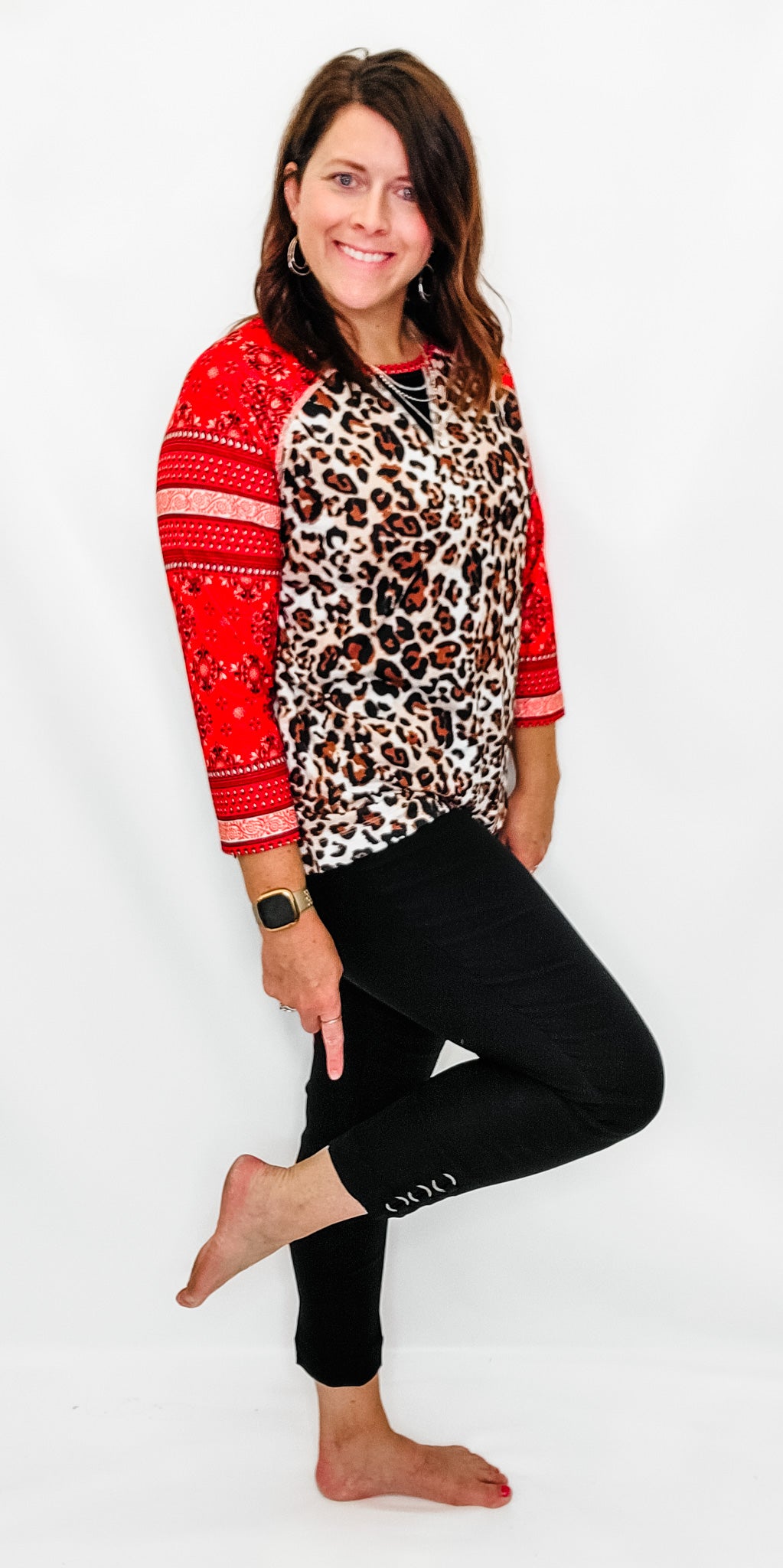 Slim-sation by Multiples Black Ring Ankle Pants