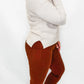 Charlie B Cinnamon Slanted Fringe Ankle Pant