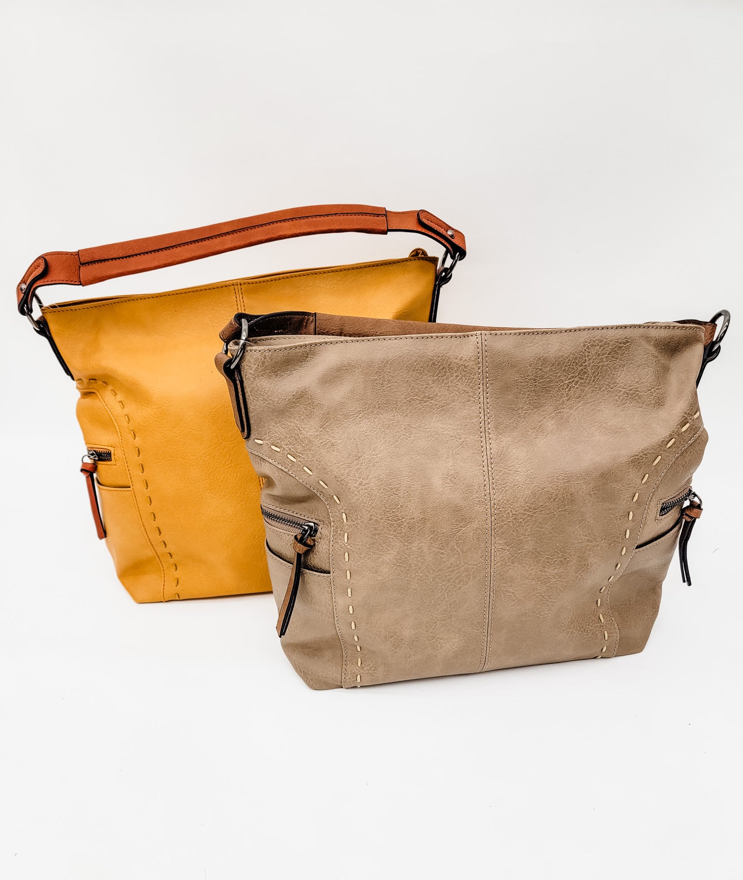 Large, Vegan Leather Hobo Bag - Variety
