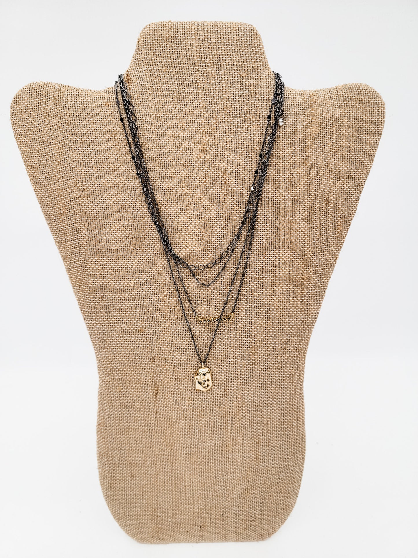 Black & Gold Paperclip Necklace & Bracelets - Variety