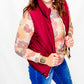 Burgundy Tan Reversible Vest