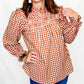 Rust & Cream Gingham Long Sleeve