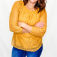 Multiples Amber Yellow 3/4 Sleeve Peasant Top