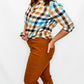 Slim-Sation by Multiples Twill Ankle Pants in October Rust