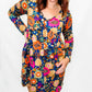 Teal Floral Babydoll Dress