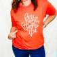 Here for the Pie Heather Orange Graphic Tee