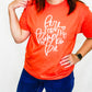 Here for the Pie Heather Orange Graphic Tee
