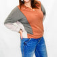 Rust, Olive & Taupe French Terry Sweatshirt