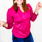 Plum, Pleated Long Sleeve