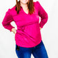Plum, Pleated Long Sleeve