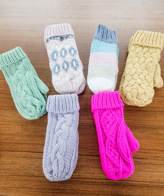 Panache Cable Knit Mittens - Variety