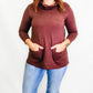 Multiples 3/4 Sleeve Hi-Lo, Cowl Neck Sweater - Variety