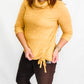 Multiples Honey 3/4 Sleeve Cinched Cowl Neck