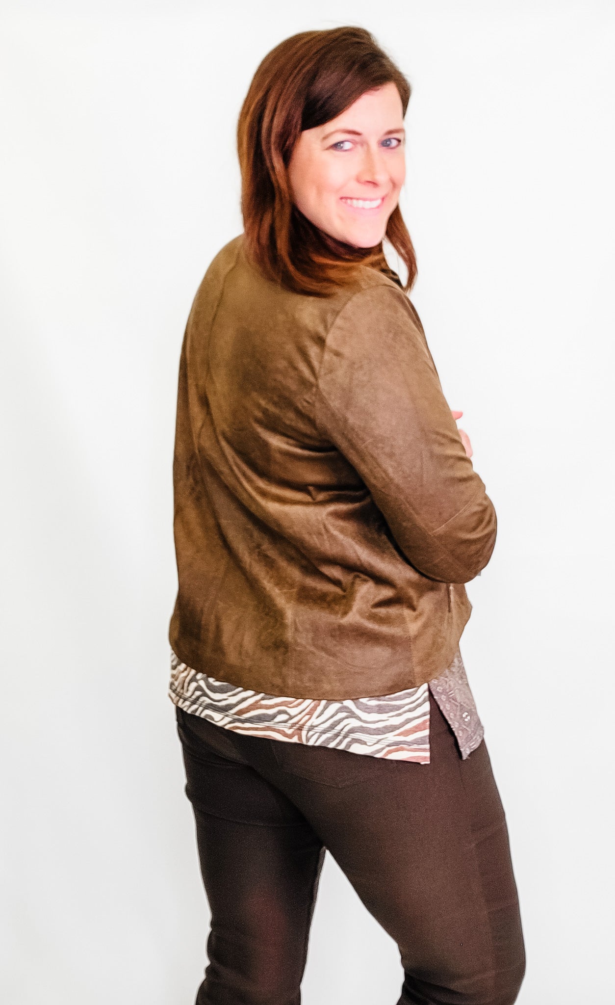 Multiples Mocha Embellished, Lined Jacket