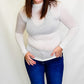 Lightweight Mock Ruffle Neck Long Sleeves