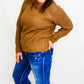 Brown Knit, Crew Neck Sweater