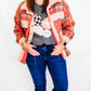 Panache Red, Tan & Pink Plaid Jacket