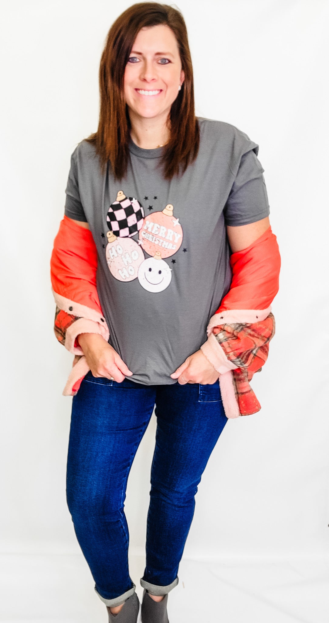 Panache Red, Tan & Pink Plaid Jacket