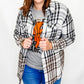 Panache White & Black Plaid Flannel
