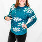 Hunter Green Snowflake Pullover Sweater