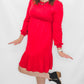 Red, Babydoll Flare Dress