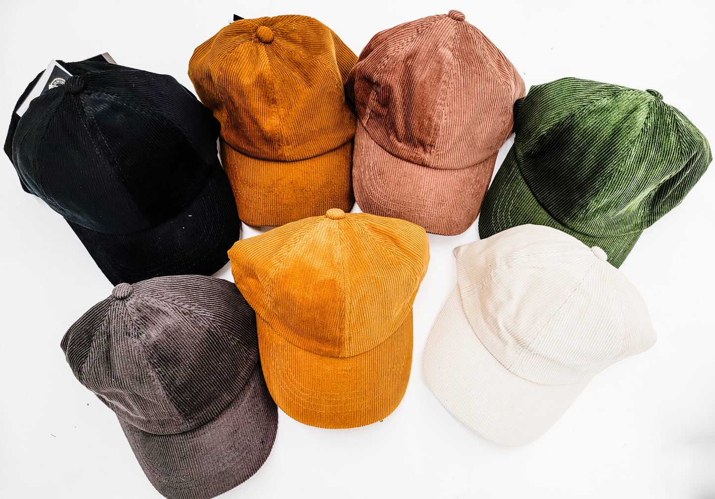 C.C. Corduroy Criss Cross High Pony Ball Cap