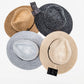 C.C. Knit Fedora Hat with Leather Bands - Variety