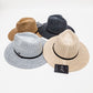 C.C. Knit Fedora Hat with Leather Bands - Variety