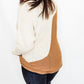 Caramel & Ivory Color Block Long Sweater