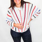Cream & Chevron Stripe Sweater