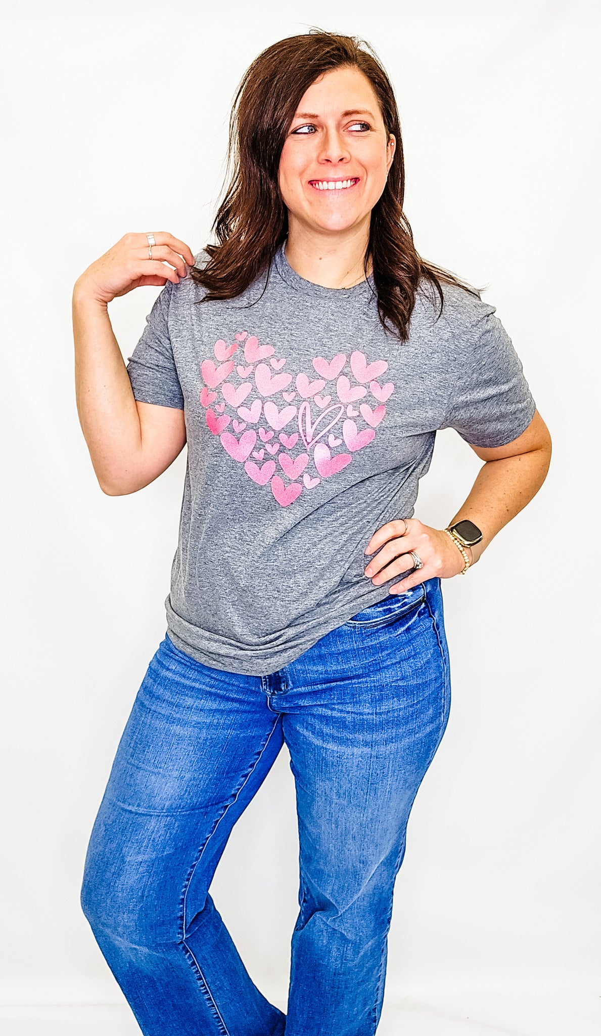 A Heart of Hearts Gray Graphic Tee