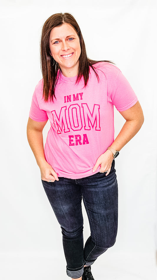 In My Mom Era Pink Graphic Tee