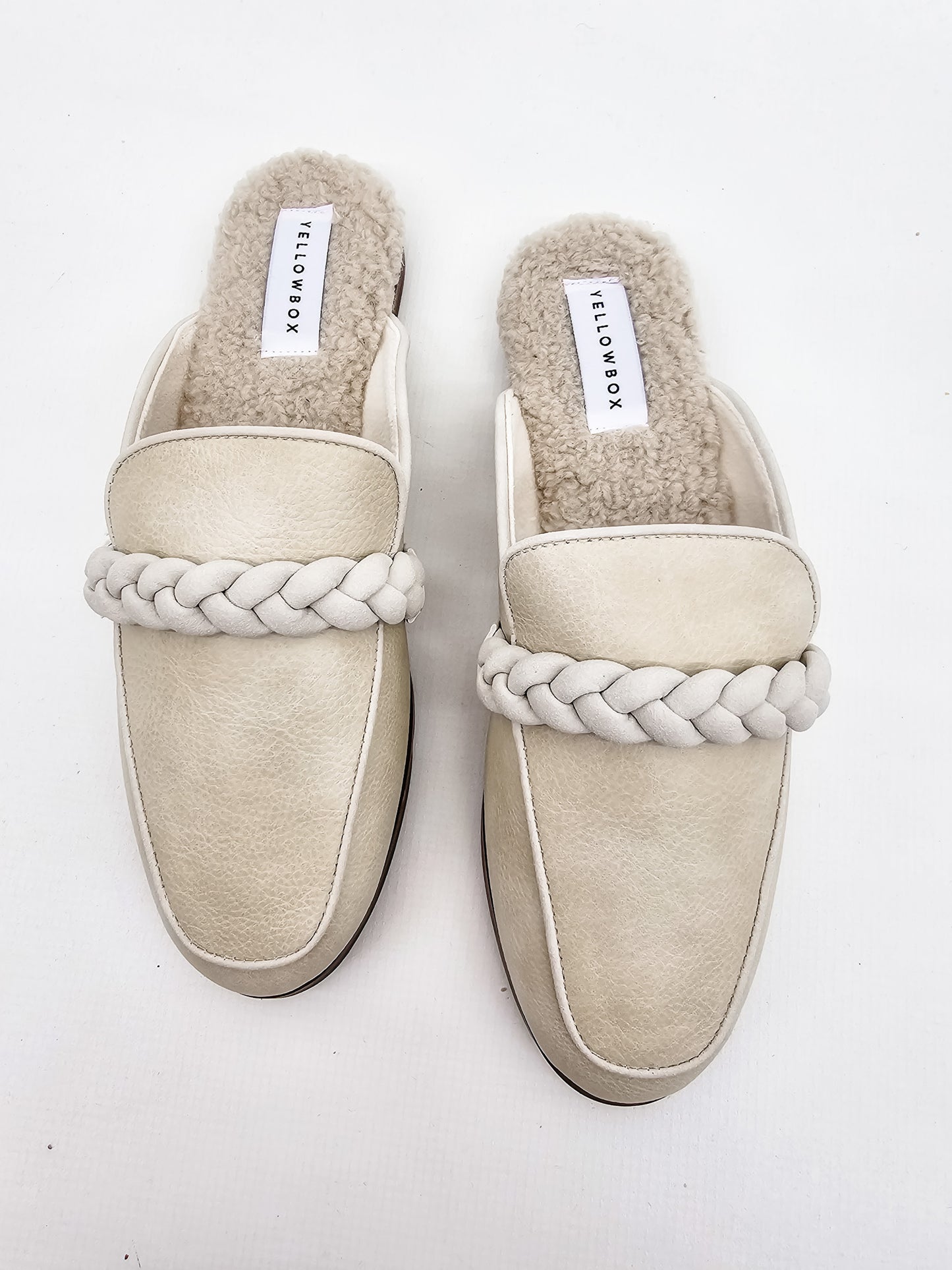 Yellow Box Bliss Bone Flat Mule
