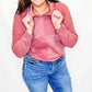 Mock Neck Ribbed Henley Long Sleeve - Variety