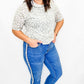 Judy Blue High Rise Medium Wash Slim Jeans with Fray - JB88461