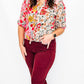 Judy Blue High Rise Maroon Wide Leg Crop - JB88752