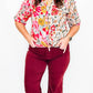 Judy Blue High Rise Maroon Wide Leg Crop - JB88752