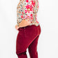 Judy Blue High Rise Maroon Wide Leg Crop - JB88752