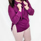 Plum Hi-Lo Cowl Neck Pullover