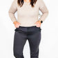 Black Micro Fleece Wide Leg Pant