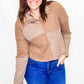 Mock Neck Ribbed Henley Long Sleeve - Variety