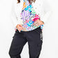 Charlie B White Blossom Round Neck Top
