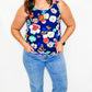 Charlie B Navy Gardenia Reversible Cami