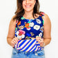 Charlie B Navy Gardenia Reversible Cami