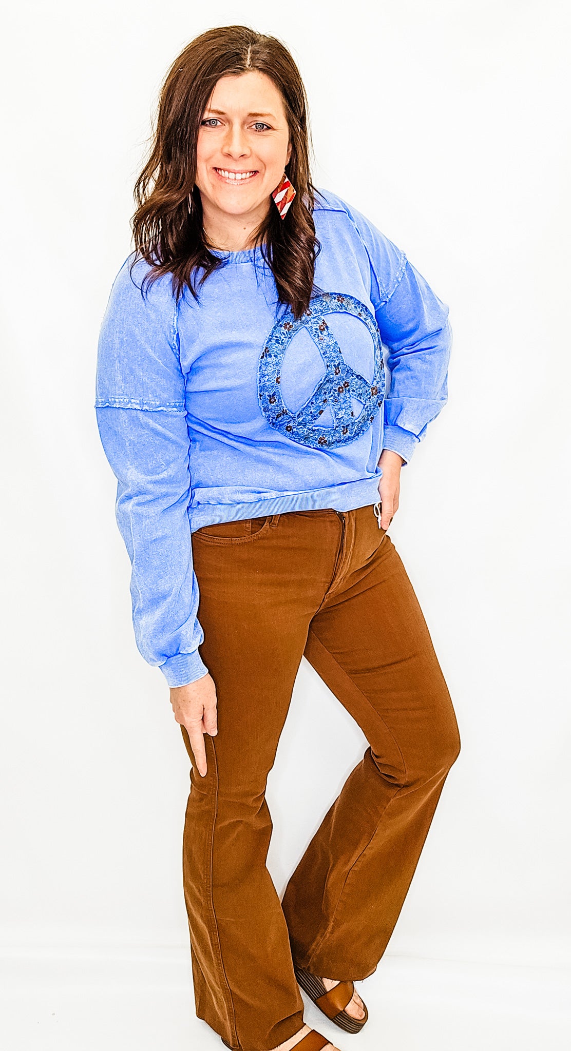 Judy Blue High Rise Tummy Control Brown Dyed Flare Jeans JB88832