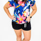 Tribal Jeans Lagoon Mist Ruffle Sleeve Top