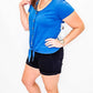 Tribal Jeans Atlantic Teal V-Neck Short Sleeve